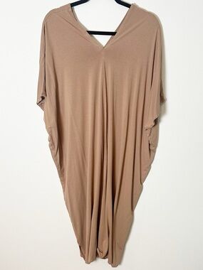 Two Days Off Kaftan Dress Tan 4XL fits One Size